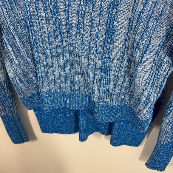 Pilcro High-Low Hem Lightweight Knit Blue Striped Women's Sweater Size XXS - Picture 5 of 13